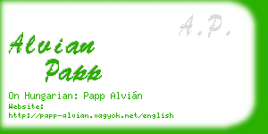 alvian papp business card